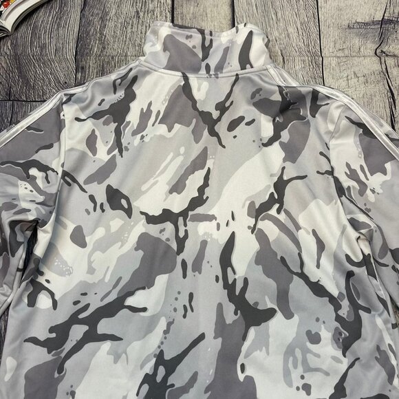 Adidas 3-Stripes Track Jacket Youth Size Large‎ White Camouflage Coat Sweater - Picture 12 of 12